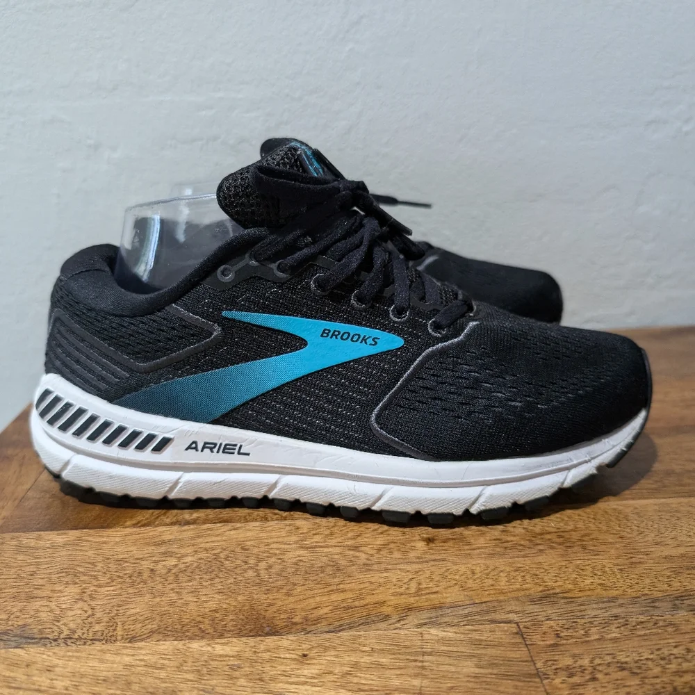 BROOKS Ariel 20 Womens Running Black/Ebony/Blue 1203151D064‎ Sneakers Sz 8 wide